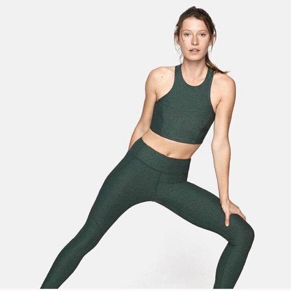 Outdoor Voices 3/4 Leggings in Hunter Green - Picture 2 of 6